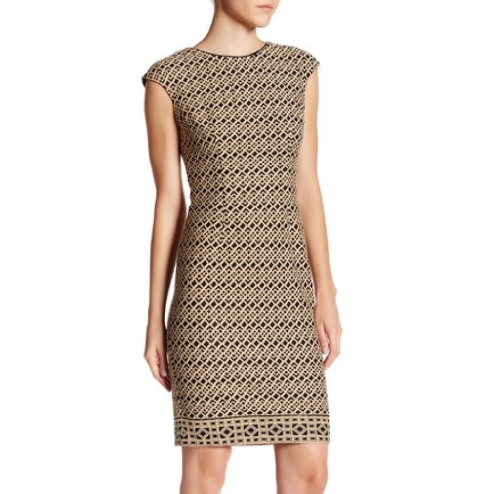 Eliza J Cap Sleeve Shift Dress Lightweight 16